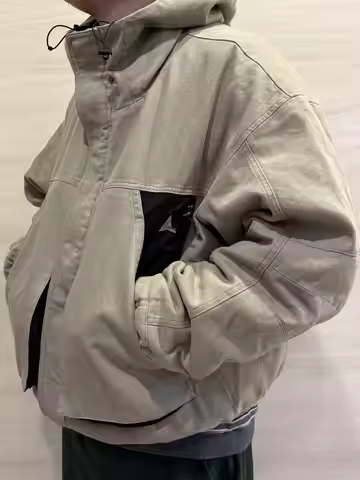 Roa Hiking Outdoor Multi-Pocket Tooling Washed Canvas Cotton Hooded Jacket