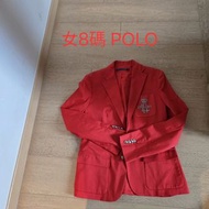 Polo Ralph Lauren 女士紅色西裝外套