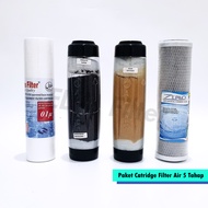 ELIM Filter - Paket 4 Catridge 10inch 5 Tahap / Filter Air Sumur / Filter Air Ledeng