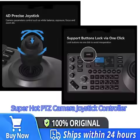 Super Hot PTZ Camera Joystick Controller, IP NDI PTZ Camera Controller Keyboard With 4D Joystick for