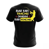 S-5XL KAOS BIAR KAKI PANCING JANGAN T-Shirt - Baju Kata 100% Cotton Men Women Short Sleeve Tshirt