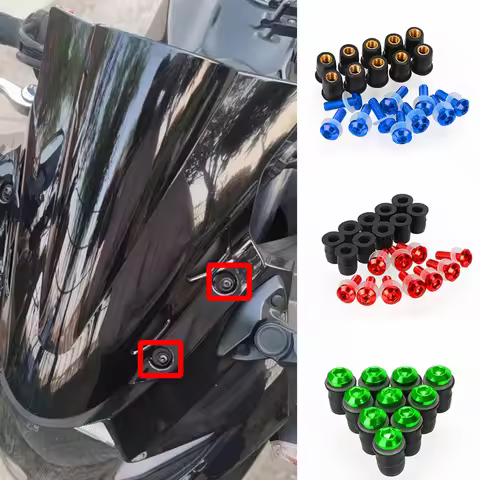 2025 For Honda FJS400 FJS600 NC700S NC700C NC700D NC750S NC750X Universal 10PCS M5 5mm Windscreen Wi