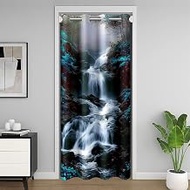 jejeloiu Waterfall Door Curtain for Doorway Privacy 42x80 Inch 1 Panel Kids Chinese Style Zen Closet