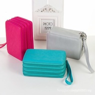 Secret Garden Empat Lapisan Zip Zip Kapasiti Besar pu Bekas pensel72Warna Tirai Pen Penyimpanan Pela