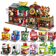 [Sembo Blocks] 4 in 1 LEGO City series small particle building block Mini Street View store creative puzzle assembly boys and girls toys
