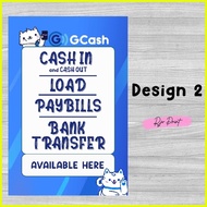 ♞,♘,♙GCash Sign | Laminated Signage | Cash in Cash out