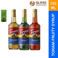 TORANI Fruity Syrup Glass Bottle 750ml