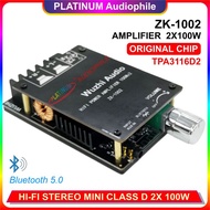 AMPLIFIER CLASS D BLUETOOTH 5.0 HIFI STEREO 100W + 100W ZK-1002