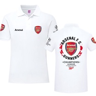 【Hot Sale】 Arsenal Jersey Gunners Football Fan Jersey Polo Shirt Men's and Women's Lapel Collar Shor