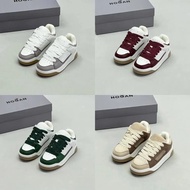 Hoga Hoga Casual Sports Shoes - Thick-Soled White Retro Running Shoes for Men and Women