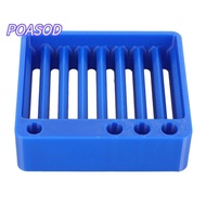 MAYSHOW Spoke Cap Storage Box, Blue 48-Piece Capacity Spoke Nipple Shuffler Box, Durable Plastic 13G