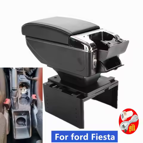 For ford Fiesta Armrest Box For ford Fiesta Car Armrest Box Central Storage box Retrofit Interior US
