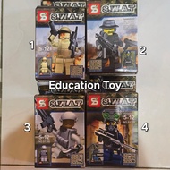 PERMAINAN KANAK ASKAR EDUCATION TOY SY SWAT TEAM CALL OF DUTY POLICE NAVY SEALS AND WEAPONS COMPATIB