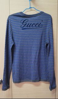 GUCCI "VINTAGE" STRIPE LONG SLEEVES CREW NECK SWEATER