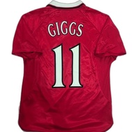 Ryan Giggs #11 MU FC Home UCL Winners 1999 MUFC Champions League Seragam Kandang Original Jersey Foo
