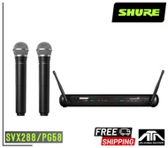 SHURE SVX288/PG58 ไมโครโฟนไร้สาย ไมค์ลอย shure แบบคู่ Dual Ch ไมค์ลอยคู่ แบบมือถือ สินค้าแท้ ประกันม