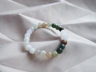和田玉漸綠串珠手鍊・天然石
