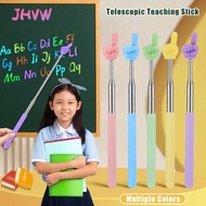 JHVW Teaching Pointer, Stainless Steel Finger Design Finger Reading Sticks, Professional Telescopic 