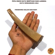 Pipa Hisap / Once Kayu DEWANDARU Model cangklong SEGI 5 Warna 100% natural alami