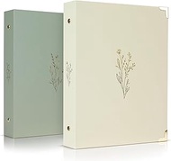 Aesthetic 3 A5 Ring Binder Set of 2 - Sturdy 1 Inch Binder Fits Letter Sized Paper - A Cute Six Ring