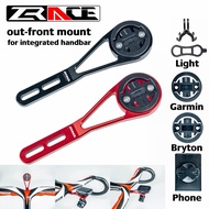 ZRACE Bicycle Computer Out Front Mount Holder for Integrated Handbar, IGPSPORT Garmin Bryton GoPro Mobile Phone