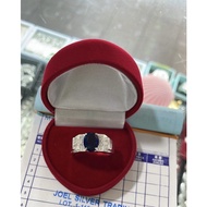 Cincin batu biru perak asli silver925