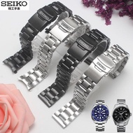 2024 High quality☂☃☋ 蔡-电子1 Seiko Seiko No. 5 watch with steel strap stainless steel men's and women's bracelet SNKP09K1 double safety buckle strap 20