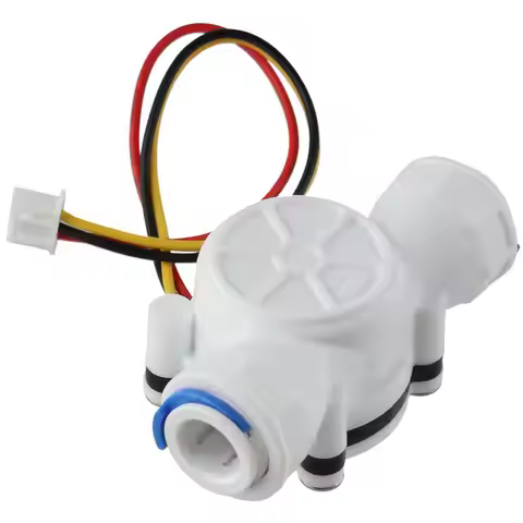 Professional Plastic Water Flow Meter 0.3-10L/min 3/8" Flow Meter White Quick Connect Water Flow Sen