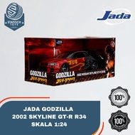 Jada Godzilla 2002 Nissan Skyline GT-R R34 Scale 24 Diecast Car Collection Original Openable Part