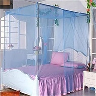 Mosquito Net Fabric Single Bedding Bed Net 4 Corner Post Bed Student Canopy Net Queen King Twin Size For Double Bed