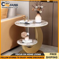 Light Luxury Side Table Marble Narrow Side Table Side Table Bedroom Bedside Table Small Round Table