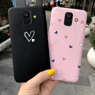 Love Heart Casing Samsung Galaxy J6 J6+ A6 A6+ A6 Plus 2018 Case Couple Silicone Cover Samsung A6Plu