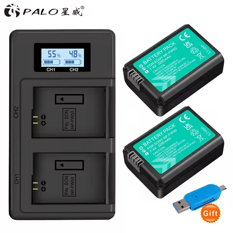 NP-FW50 NP FW50 NPFW50 np fw50 7.4V 2000mAh Camera Battery for Sony Alpha a6500 a6300 a6000 / USB Du