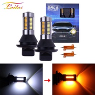 【In stock】2pcs White/Amber Switchback LED Bulbs Kit Car 1156 P21W BA15S PY21W BAU15S T20 7440 Turn S