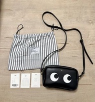 Anya Hindmarch Mini Eyes Leather Cross-Body bag (Black)