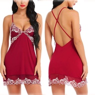 Malaysia Seller - Plus Size Women Lace Sheer V Neck Erotic Teddy Sleepwear Nightwear G-string . Read