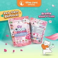 Olive Care Penghilang Bau Kotoran Kucing/Anjing PET ODOR REMOVAL Butiran Anti Bakteri & Tahan Lama