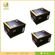 [Ihoce] 3 in 1 Plyometric Jumping Box Plyometric Box Jump Training Box Agility Box Plyo Box for Gym 