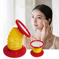 Pale Retractable Bilateral Makeup Mirror/360 Degree Two-Way Mirror (1pc) Beauty Round Standing Table