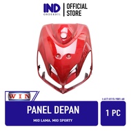 Panel Depan Merk Win Mio Lama Sporty Tameng Cover Penutup Tutup Body Bodi Dada Dasi Hitam Merah Maroon Putih