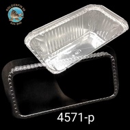 4571-p 带盖矩形铝盒 Aluminium Foil Tray 4571‑P dengan penutup (5 pcs)