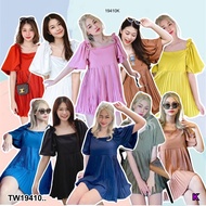 TwinsShopVip TW19410 Set Of 2 Pieces Pleated Shirt Balloon Sleeves + Shorts ..