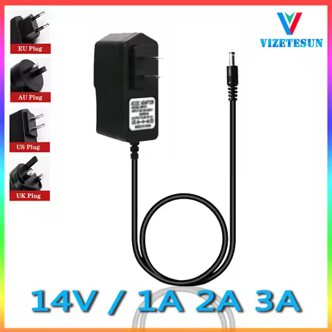 14V 1A 2A 3A Wireless Router Surveillance Camera Power Adapter DC 5.5*2.1MM