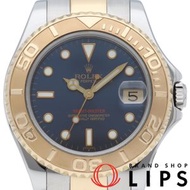 二手勞力士遊艇名仕型 Boyz 手錶，68623(A)，18K 黃金/不鏽鋼，藍色，1999 年，狀況極佳。