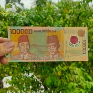 Uang Kertas Kuno Rp100000 Soekarno Hatta Polimer Tahun 1999