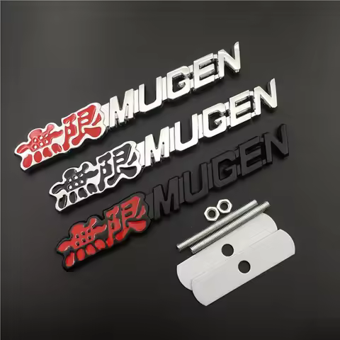 3D Nameplate Metal Car Letters Front Hood Grill Mugen Emblem Badge Stickers For Honda Mugen Accord C