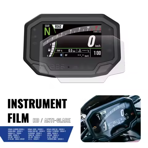 TFT Display Protection Film Screen Protector Instrument Film For Kawasaki ZX10R 2021- ZX6R 2024- ZX4