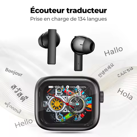 【Custom Wallpaper】HTC NE40 Earphones Bluetooth V6 TWS Sports AI Translator Earbud Noise Reduction Wi