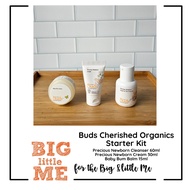 Buds Cherished Organics Starter Kit | Precious Newborn Cleanser &amp; Cream, Baby Bum Balm. Travel Sized