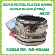 ELICA NICKEL PLATED BRASS CABLE GLAND (IP68) - M75